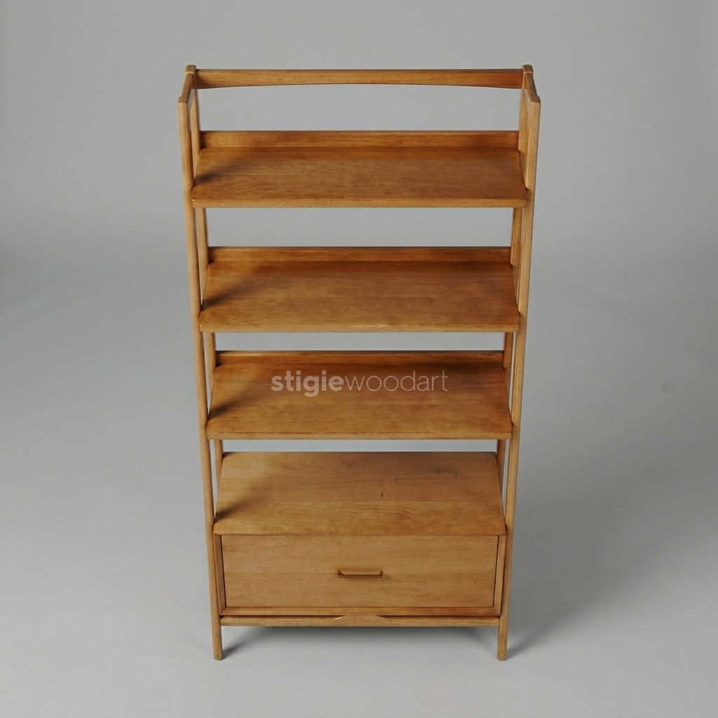 Rak Display Kayu Jati Minimalis Modern - Gambar 5