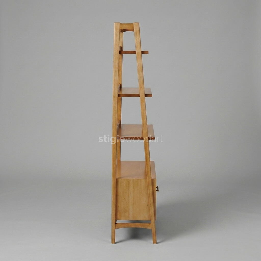 Rak Display Kayu Jati Minimalis Modern - Gambar 4