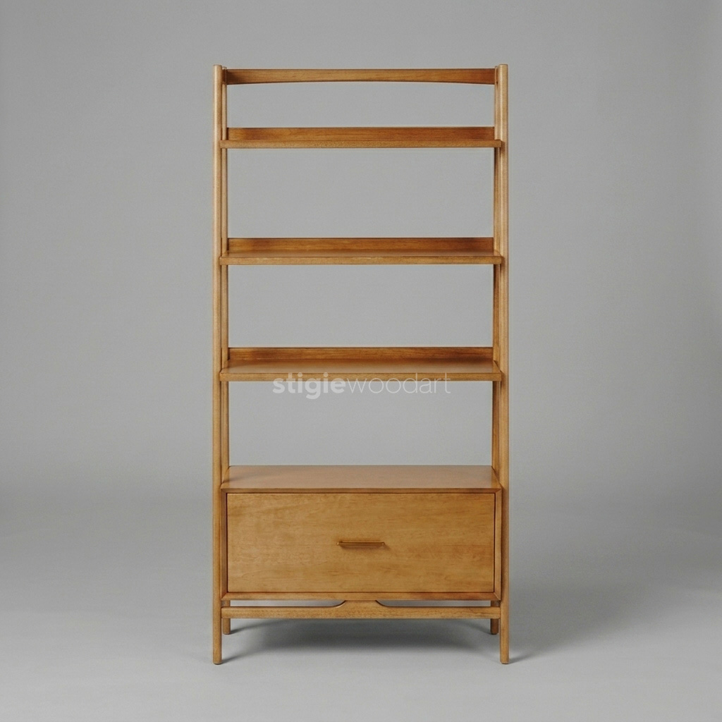 Rak Display Kayu Jati Minimalis Modern - Gambar 3
