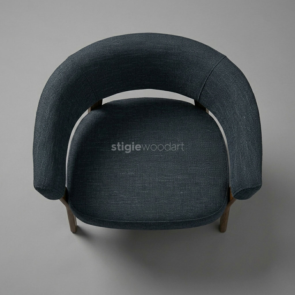 Kursi Lounge Cafe Kayu Jati Minimalis Upholstery - Gambar 5