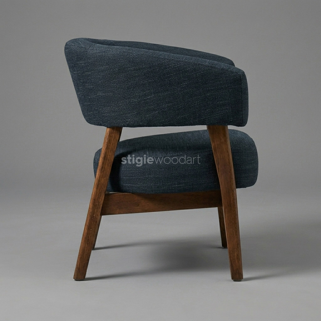 Kursi Lounge Cafe Kayu Jati Minimalis Upholstery - Gambar 4