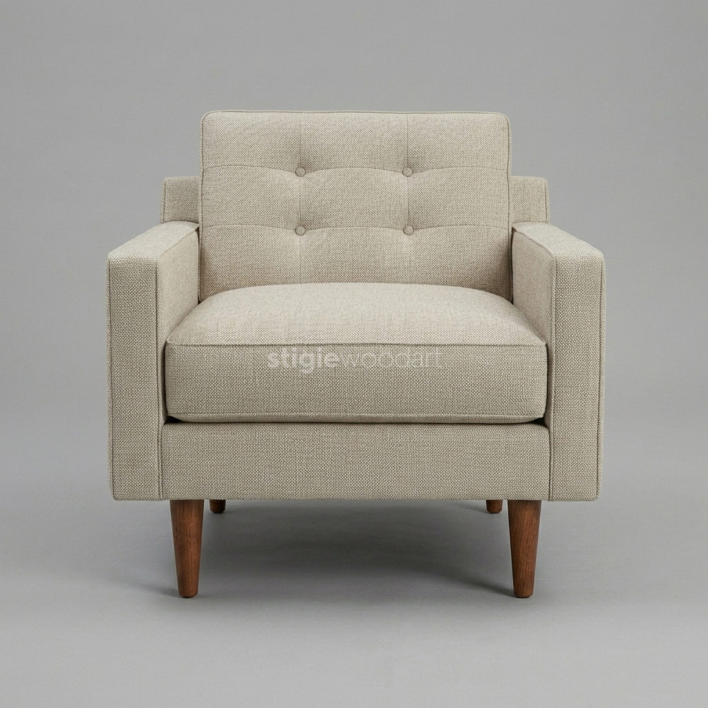 Kursi Sofa Hotel Minimalis Modern Cream - Gambar 3