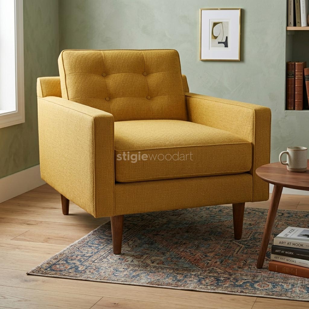 Kursi Sofa Hotel Minimalis Modern Cream - Gambar 2