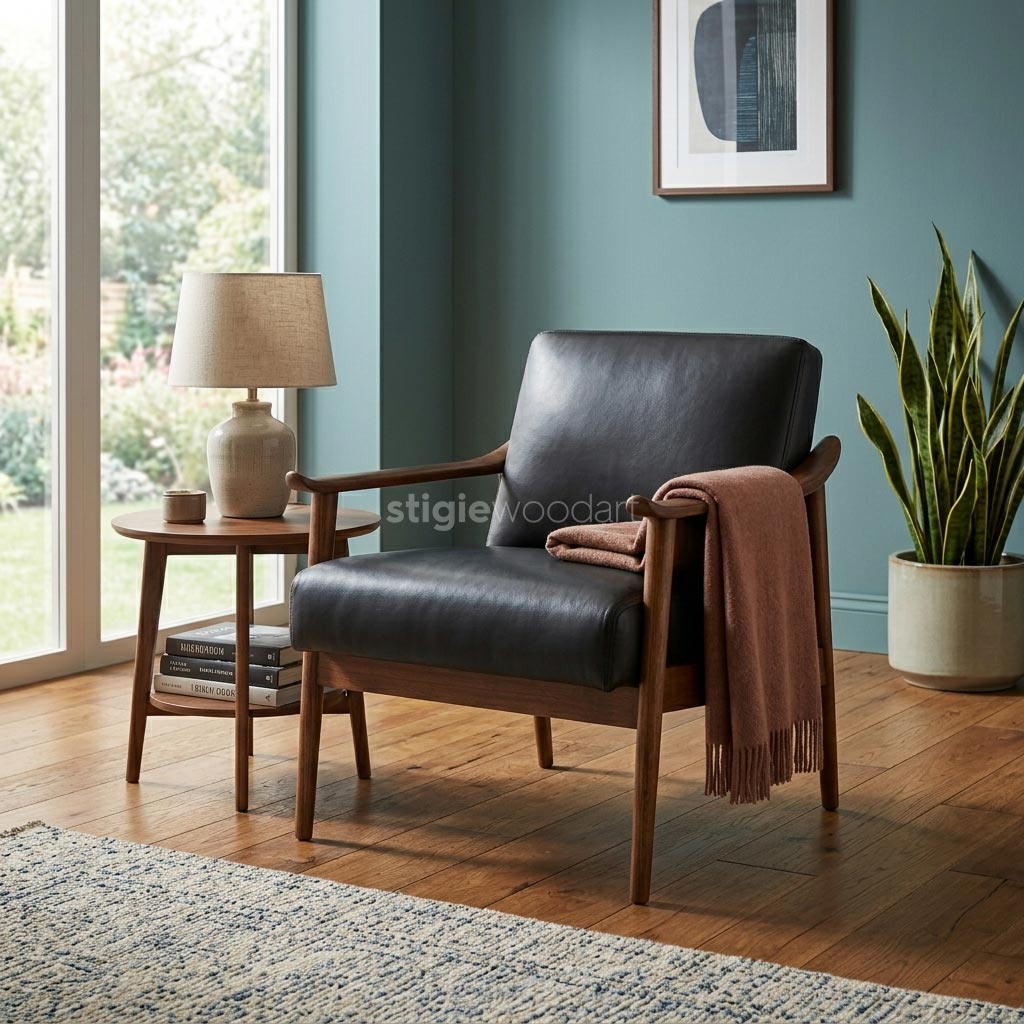 Kursi Sofa Santai Kayu Jati Minimalis Upholstery - Gambar 2