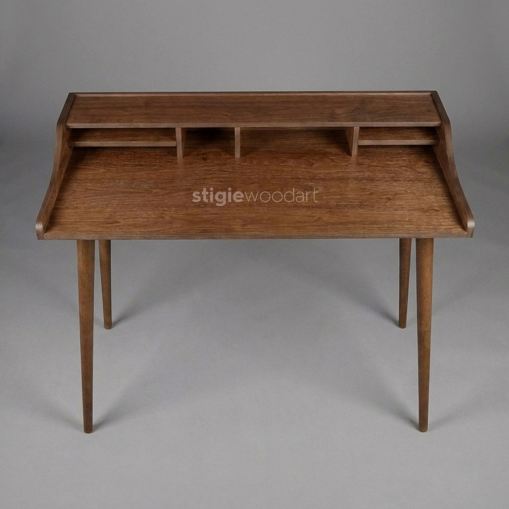 Meja Kerja Kayu Jati Scandinavian Minimalis - Gambar 5