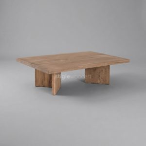 Meja Kopi Cafe Kayu Jati Solid Modern Minimalis