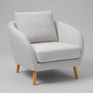 Sofa Cafe Accent Minimalis Bouclé