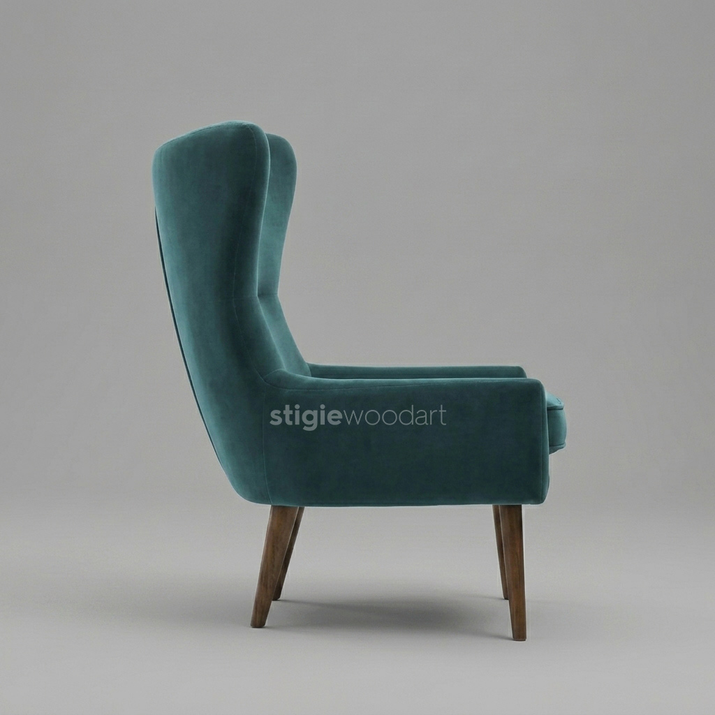 Wing Chair Cafe Minimalis Modern Tosca - Gambar 4
