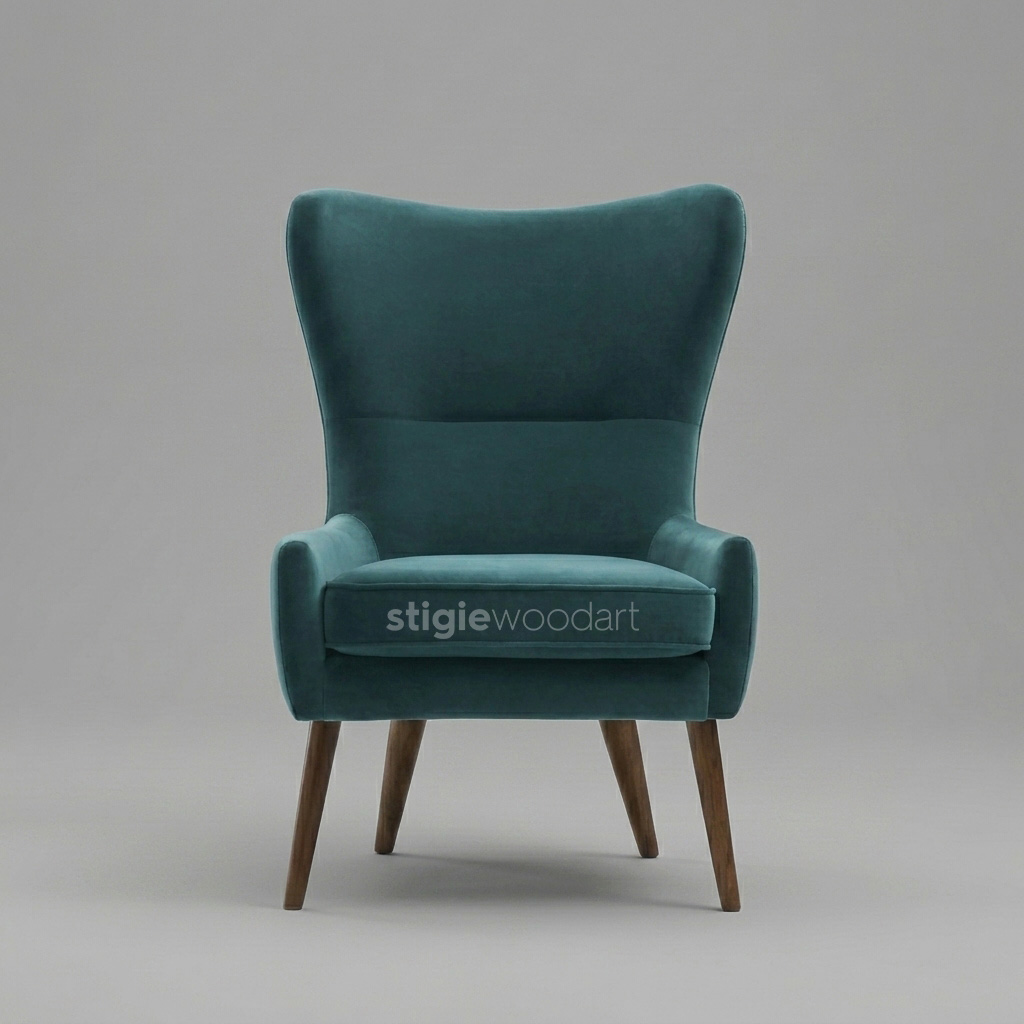 Wing Chair Cafe Minimalis Modern Tosca - Gambar 3