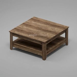 Coffee Table Cafe Kayu Jati Minimalis Natural