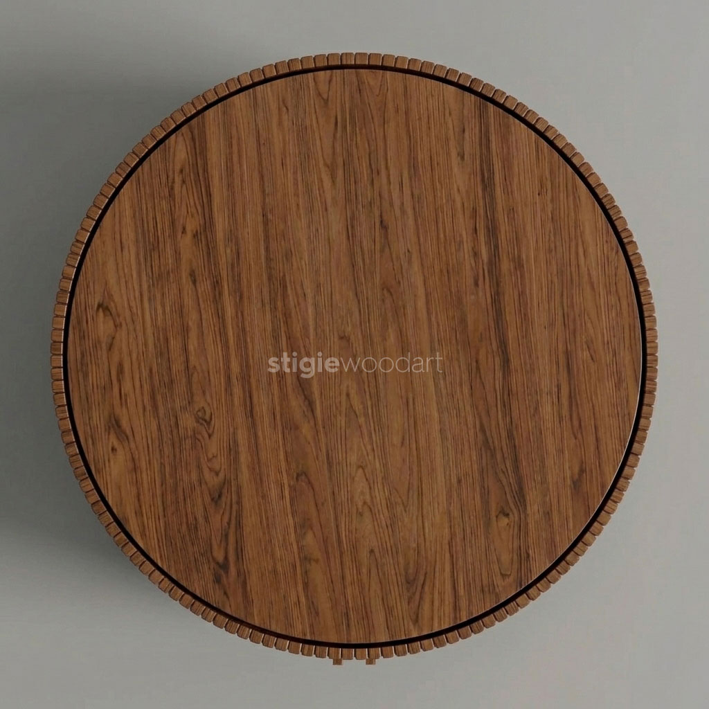 Coffee Table Kayu Jati Minimalis Vertikal - Gambar 6