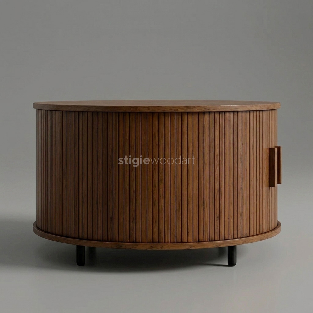 Coffee Table Kayu Jati Minimalis Vertikal - Gambar 5