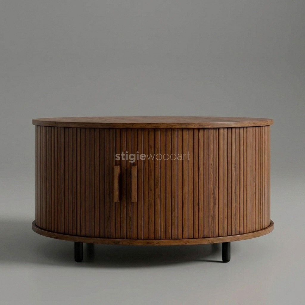 Coffee Table Kayu Jati Minimalis Vertikal - Gambar 4