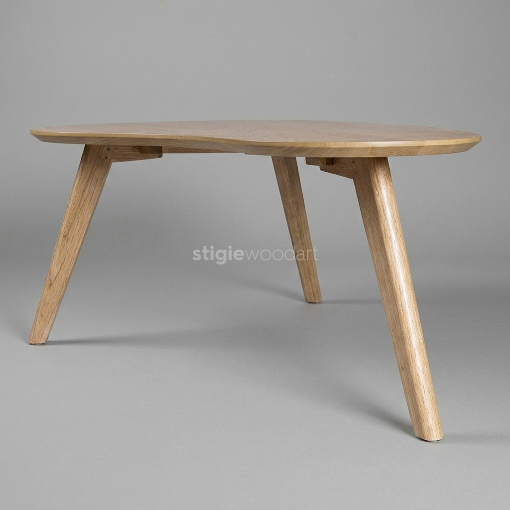Coffee Table Kayu Jati Natural Minimalis Elegan - Gambar 4