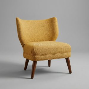 Kursi Accent Kayu Jati Wingback Minimalis