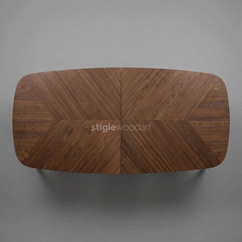 Meja Makan Kayu Jati Oval Minimalis - Gambar 5