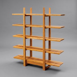 Rak Buku Kayu Jati Solid Minimalis Bertingkat