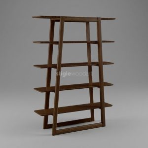 Rak Buku Kayu Jati Minimalis Bertingkat