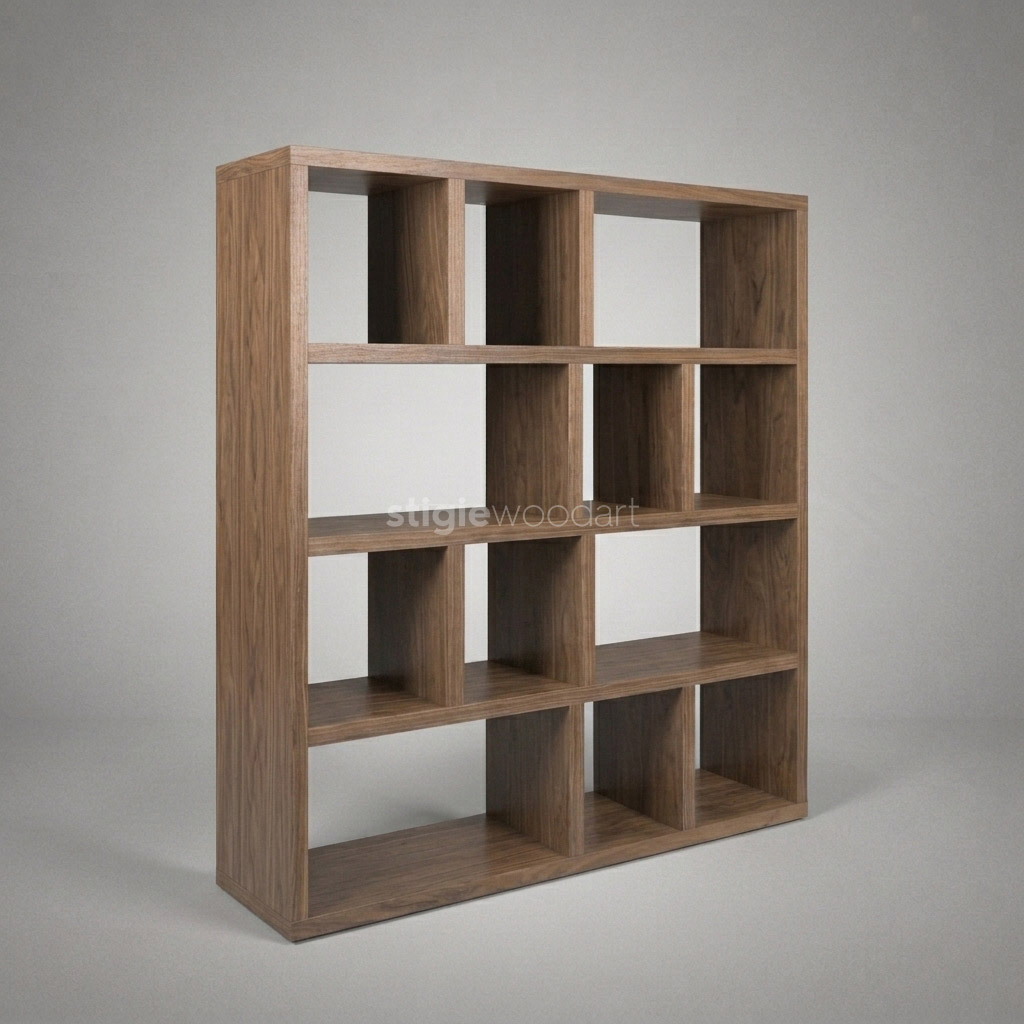 Rak Buku Minimalis Modern Kayu Jati - Gambar 4