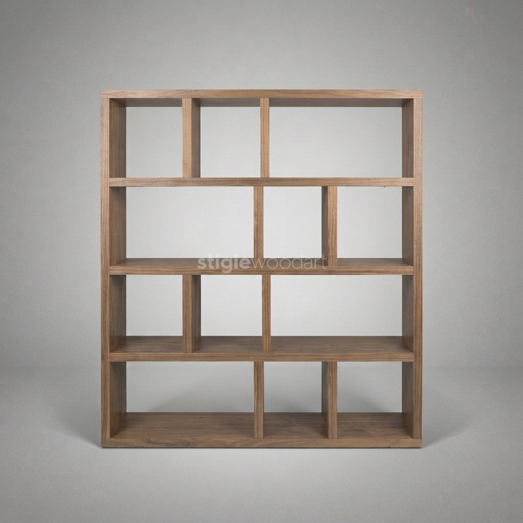 Rak Buku Minimalis Modern Kayu Jati - Gambar 3