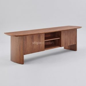 TV Cabinet Kayu Jati Minimalis Storage Elegan