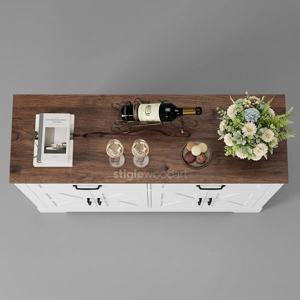 Bufet TV Kayu Jati Minimalis Duco Rustic Elegan - Gambar 5