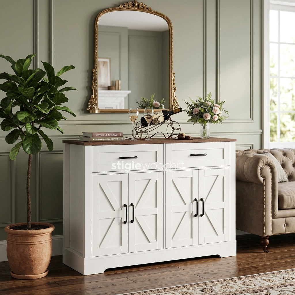 Bufet TV Kayu Jati Minimalis Duco Rustic Elegan - Gambar 2