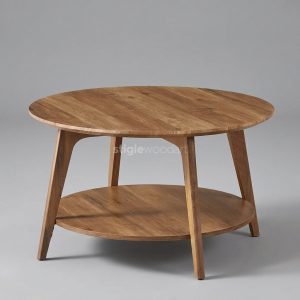 Coffee Table Cafe Kayu Jati Minimalis Natural Terbaru
