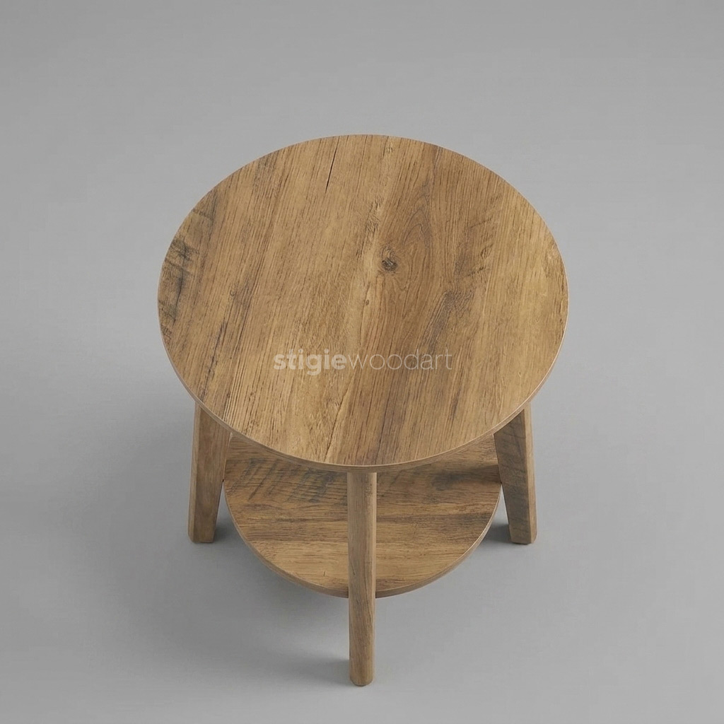 Coffee Table Cafe Kayu Jati Natural Minimalis Terbaru - Gambar 5