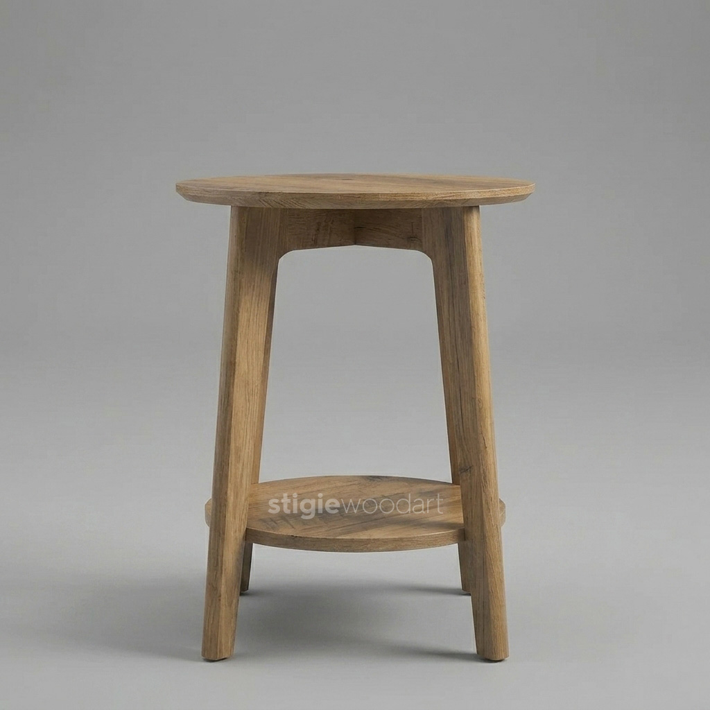 Coffee Table Cafe Kayu Jati Natural Minimalis Terbaru - Gambar 4