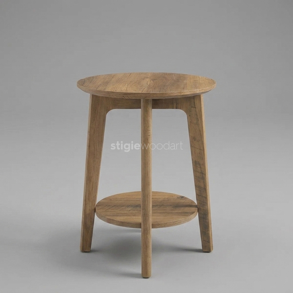 Coffee Table Cafe Kayu Jati Natural Minimalis Terbaru - Gambar 3