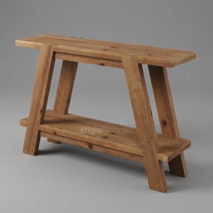 Meja Konsol Resto Kayu Jati Minimalis Natural Elegan