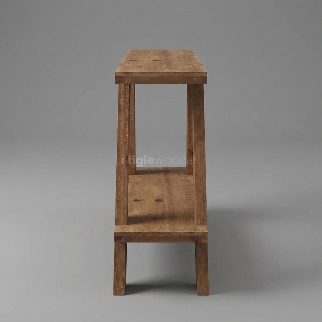 Meja Konsol Resto Kayu Jati Minimalis Natural Elegan - Gambar 4