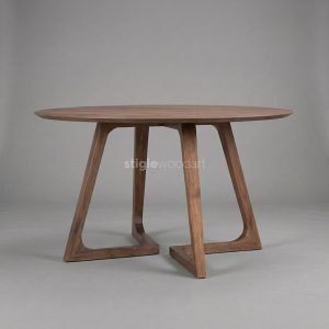 Meja Makan Cafe Kayu Jati Minimalis Oval