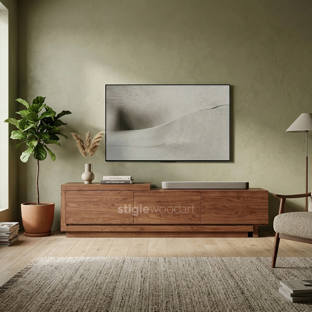 Meja TV Resort Kayu Jati Minimalis Terbaru - Gambar 2