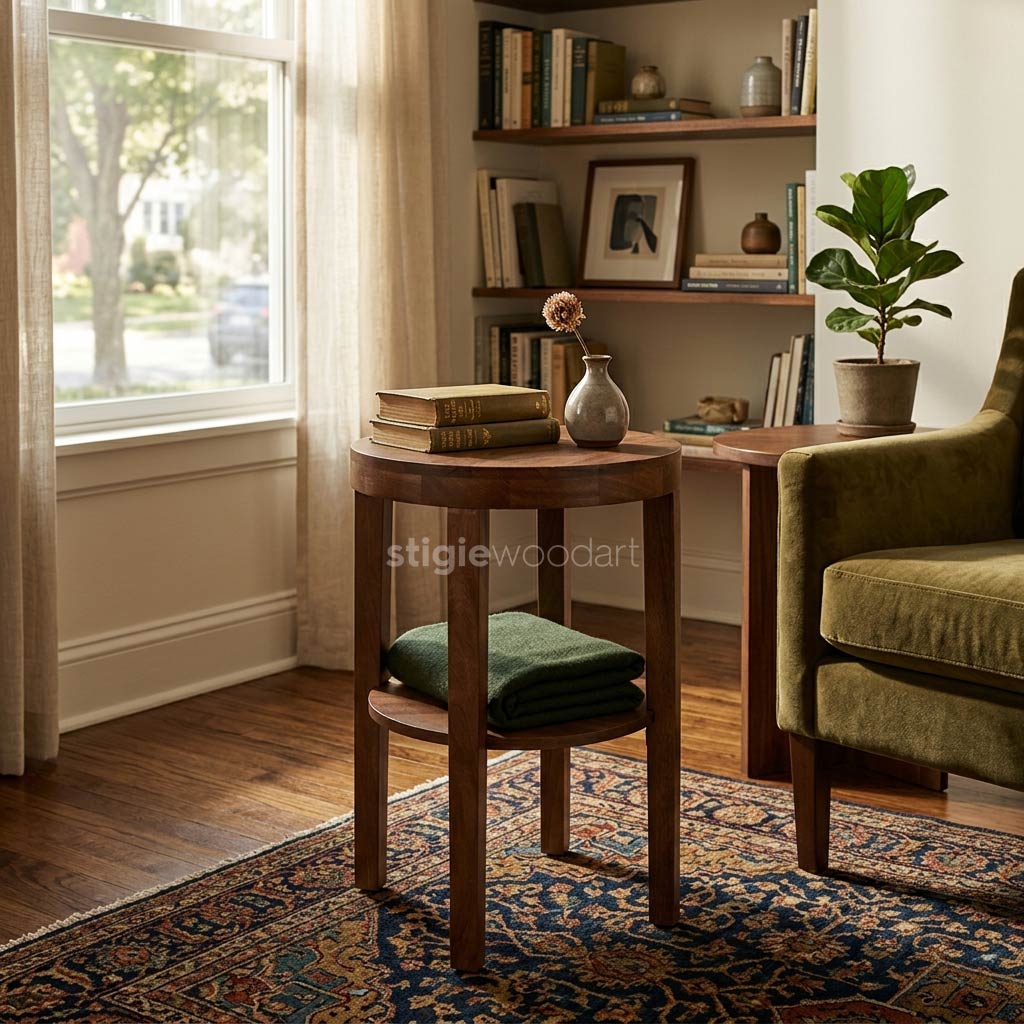 Coffee Table Kayu Jati Minimalis Fungsional - Gambar 2
