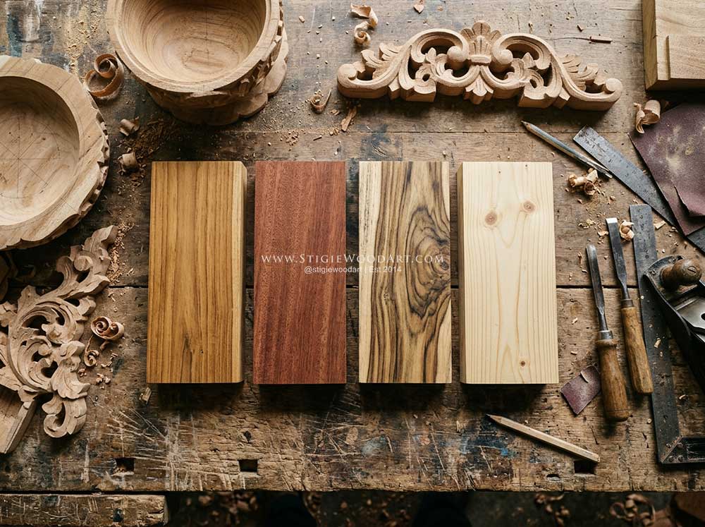 Pilihan material kayu untuk handicraft custom