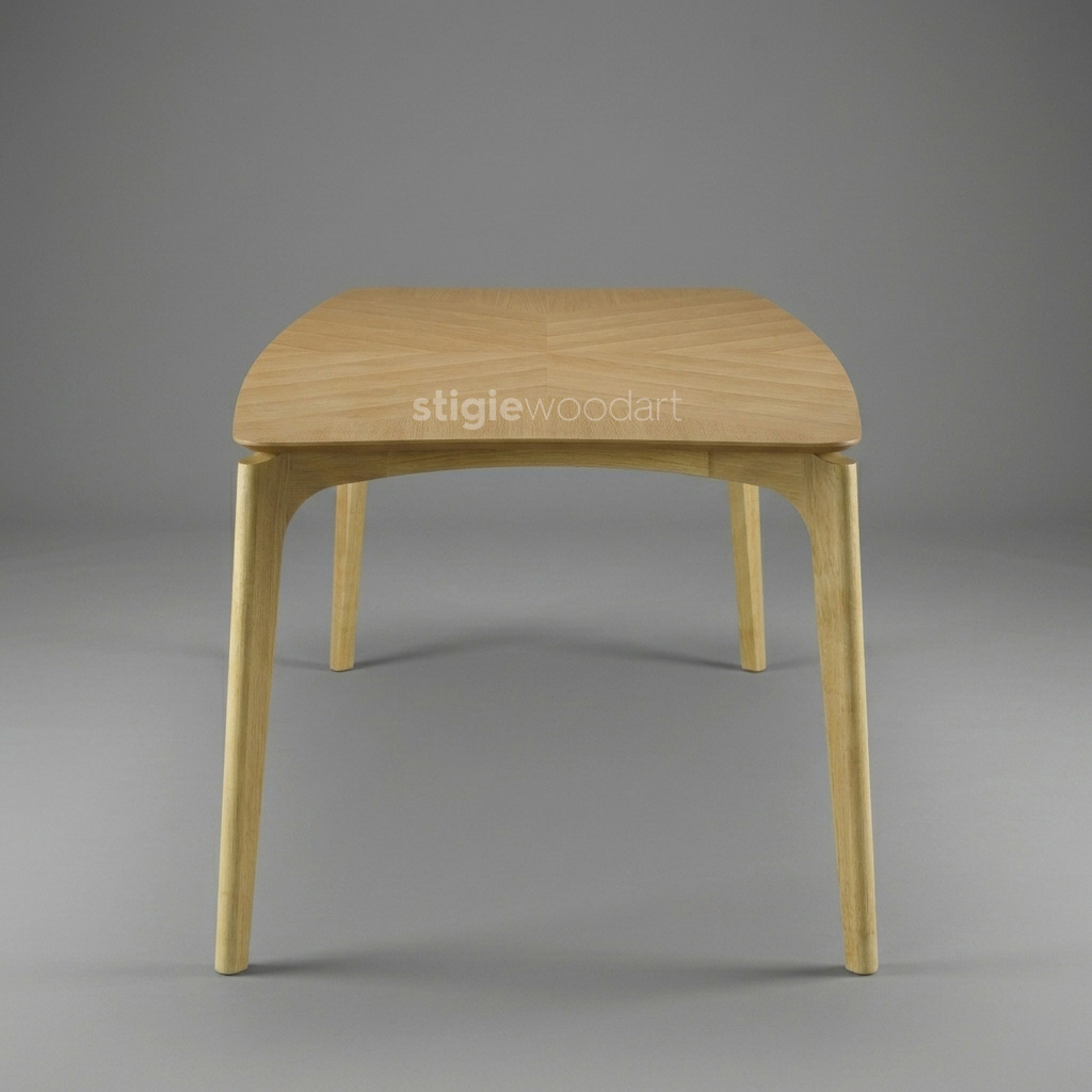 Meja Makan Resto Kayu Jati Minimalis Elegan Modern - Gambar 4