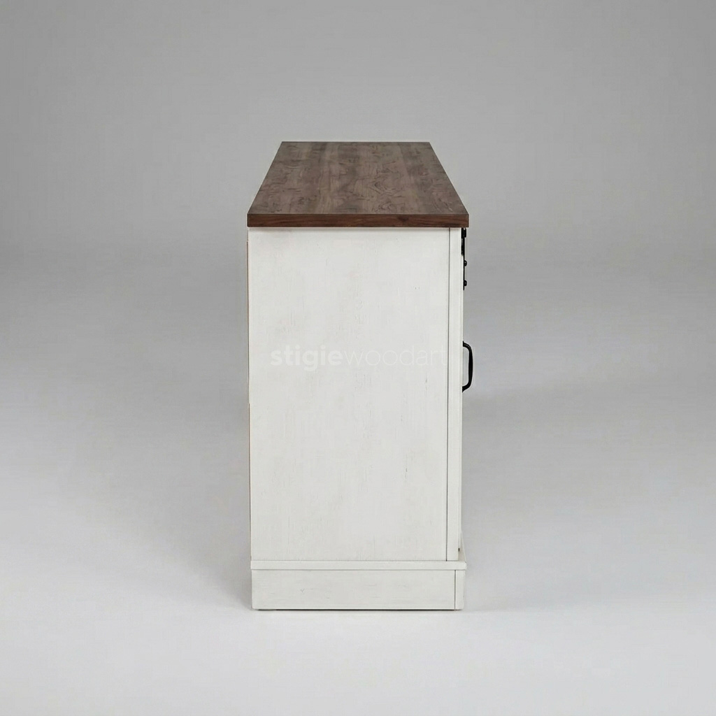 TV Cabinet Ruang Keluarga Kayu Jati Minimalis Duco - Gambar 4